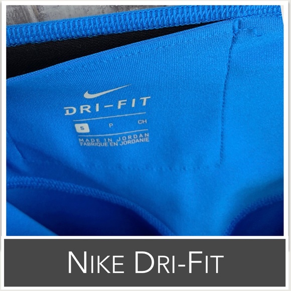 Nike Dri-Fit Capris Royal Blue, Black side stripe - Picture 5 of 6